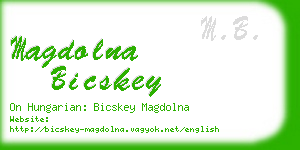 magdolna bicskey business card